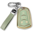 thumbnail image 1 of Key Fob Cover Compatible with Cadillac Escalade CTS SRX XT5 ATS STS CT6 Keychain Case Holder Protector,Green, 1 of 7