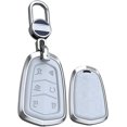 thumbnail image 1 of Key Fob Cover Compatible with Cadillac Escalade Escalade ESV 2015-2020 6 Button Keychain Case Holder Protector,White, 1 of 6