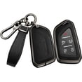 thumbnail image 1 of Key Fob Cover Compatible with Cadillac Lyriq Optiq Vistiq 2020-2026 Escalade CT4 CT5 CT6 CTS ATS XT4 Keychain Case Holder Protector,A-Black, 1 of 7