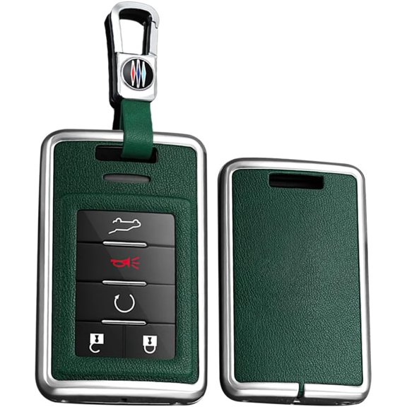 Key Fob Cover Compatible with Cadillac SRX ATS ELR XTS 2010-2015 3 Button Keychain Case Holder Protector
