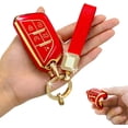 thumbnail image 1 of Key Fob Cover Compatible with Cadillac XT5 ATS CT5 CT6 XTS XT4 2017-2021 5 Button TPU Keychain Case Holder Protector,Red, 1 of 5