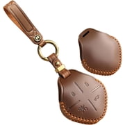 Key Fob Cover Compatible with Chery Jetour DASHING X-1 Plus DTC IDM 2022-2024 3 Button Keychain Case Holder Protector,Brown
