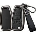 thumbnail image 1 of Key Fob Cover Compatible with Chevrolet Cruz Cavalier Trax Trailblazer 2010-2023 Keychain Case Holder Protector,Long-black, 1 of 9