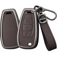 thumbnail image 1 of Key Fob Cover Compatible with Chevrolet Cruz Cavalier Trax Trailblazer 2010-2023 Keychain Case Holder Protector,Long-brown, 1 of 9