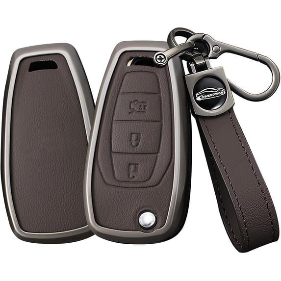 Key Fob Cover Compatible with Chevrolet Cruz Cavalier Trax Trailblazer 2010-2023 Keychain Case Holder Protector,Long-brown