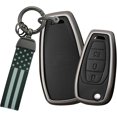 thumbnail image 1 of Key Fob Cover Compatible with Chevrolet Cruz Cavalier Trax Trailblazer 2010-2023 Keychain Case Holder Protector,National Flag-black, 1 of 9