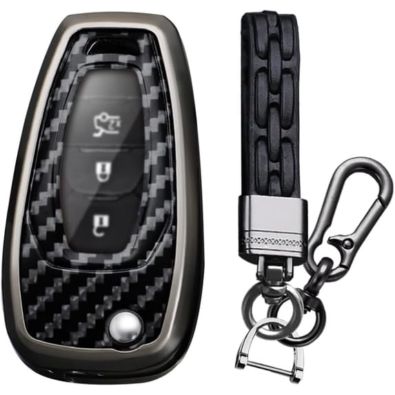 Key Fob Cover Compatible with Chevrolet Cruze Trax Spark Sonic 2011-2022 3 Button Keychain Case Holder Protector,Long Keychain-black