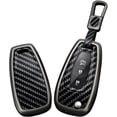 thumbnail image 1 of Key Fob Cover Compatible with Chevrolet Cruze Trax Spark Sonic 2011-2022 3 Button Keychain Case Holder Protector,Short Keychain-black, 1 of 7