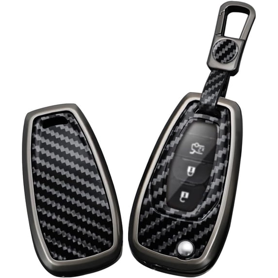 Key Fob Cover Compatible with Chevrolet Cruze Trax Spark Sonic 2011-2022 3 Button Keychain Case Holder Protector,Short Keychain-black