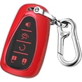 thumbnail image 1 of Key Fob Cover Compatible with Chevrolet Equinox Malibu Camaro Traverse Blazer Cruze Volt Bolt Sonic Trax Tahoe Keychain Case Holder Protector,Red, 1 of 7