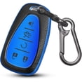 thumbnail image 1 of Key Fob Cover Compatible with Chevrolet Equinox Malibu Trailblazer Traverse Volt Bolt Keychain Case Holder Protector,Blue, 1 of 7