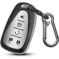 thumbnail image 1 of Key Fob Cover Compatible with Chevrolet Equinox Malibu Trailblazer Traverse Volt Bolt Keychain Case Holder Protector,Gray, 1 of 7