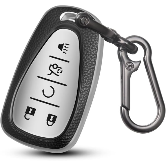 Key Fob Cover Compatible with Chevrolet Equinox Malibu Trailblazer Traverse Volt Bolt Keychain Case Holder Protector,Gray