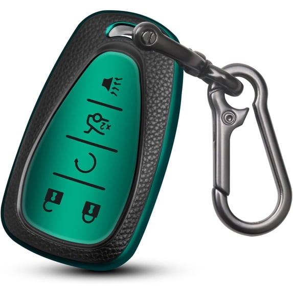 Key Fob Cover Compatible with Chevrolet Equinox Malibu Trailblazer Traverse Volt Bolt Keychain Case Holder Protector,Green