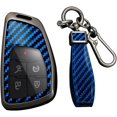 thumbnail image 1 of Key Fob Cover Compatible with Chevrolet Silverado Traverse Equinox Buick Envision 2022-2025 Keychain Case Holder Protector,A Blue, 1 of 8