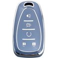 thumbnail image 1 of Key Fob Cover Compatible with Chevy Camaro Cruze Equinox Malibu Traverse Blazer Volt Bolt Sonic Trax Keychain Case Holder Protector,Blue-single Set, 1 of 6