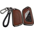 thumbnail image 1 of Key Fob Cover Compatible with Chevrolet Corvette C8 2020-2026 6 Button Metal Key Shell Keychain Case Holder Protector,Gunmetal-Brown, 1 of 7