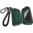 thumbnail image 1 of Key Fob Cover Compatible with Chevrolet Corvette C8 2020-2026 6 Button Metal Key Shell Keychain Case Holder Protector,Gunmetal-Green, 1 of 7