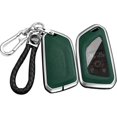 thumbnail image 1 of Key Fob Cover Compatible with Chevrolet Corvette C8 2020-2026 6 Button Metal Key Shell Keychain Case Holder Protector,Silver-Green, 1 of 7