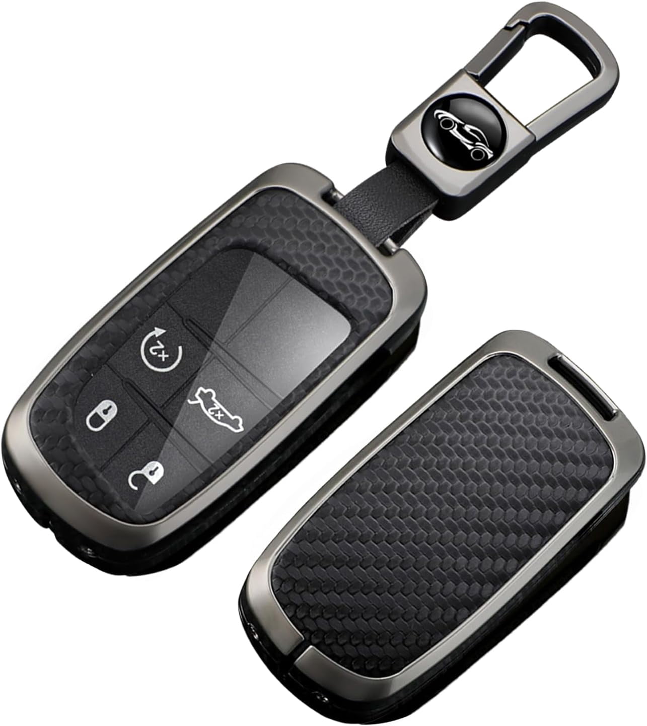 Shell Formula Car Key Fob Cover Compatible with Chrysler 200 300 Keychain Case Holder ...