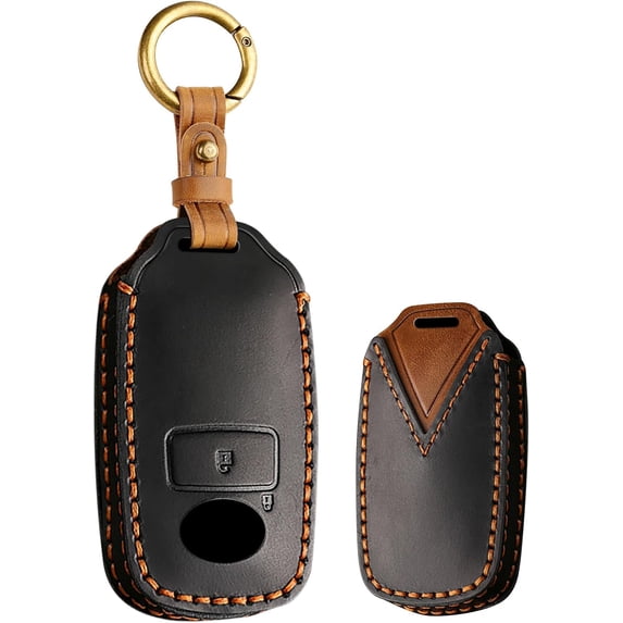 Key Fob Cover Compatible with Daihatsu Toyota Yaris Ativ Raize Veloz Avanza Rush Perodua 3 Button Keychain Case Holder Protector,2 Button-black