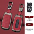 thumbnail image 1 of Key Fob Cover Compatible with Dodge Ram 1500 2500 3500 4500 5500 2019-2026 6 Button Metal Keychain Case Holder Protector,6 Buttons Red, 1 of 8