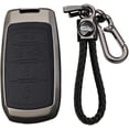 thumbnail image 1 of Key Fob Cover Compatible with Dodge Ram 1500 2500 3500 4500 5500 2022-2025 5 Button Leather Keychain Case Holder Protector,5 Buttons A Black, 1 of 9