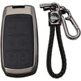 thumbnail image 1 of Key Fob Cover Compatible with Dodge Ram 1500 2500 3500 4500 5500 2022-2025 5 Button Leather Keychain Case Holder Protector,5 Buttons B Black, 1 of 9