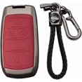 thumbnail image 1 of Key Fob Cover Compatible with Dodge Ram 1500 2500 3500 4500 5500 2022-2025 5 Button Leather Keychain Case Holder Protector,5 Buttons a Red, 1 of 9