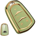 thumbnail image 1 of Key Fob Cover Compatible with Fit for Cadillac Escalade ATS CTS CT6 STS SRX XT5 Keychain Case Holder Protector,Green, 1 of 7
