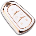 thumbnail image 1 of Key Fob Cover Compatible with Fit for Cadillac Escalade ATS CTS CT6 STS SRX XT5 Keychain Case Holder Protector,Ivory, 1 of 7