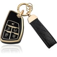 thumbnail image 1 of Key Fob Cover Compatible with Fit for GMC Yukon Denali Sierra Chevy Silverado Suburban Tahoe Buick Keychain Case Holder Protector,Black, Keychain, 1 of 6
