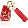 thumbnail image 1 of Key Fob Cover Compatible with Fit for GMC Yukon Denali Sierra Chevy Silverado Suburban Tahoe Buick Keychain Case Holder Protector,Red,  Keychain, 1 of 6