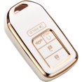 thumbnail image 1 of Key Fob Cover Compatible with Fit for Honda Accord Civic CRV Pilot Passport 2016-2022 Keychain Case Holder Protector,Size B-ivory, 1 of 7