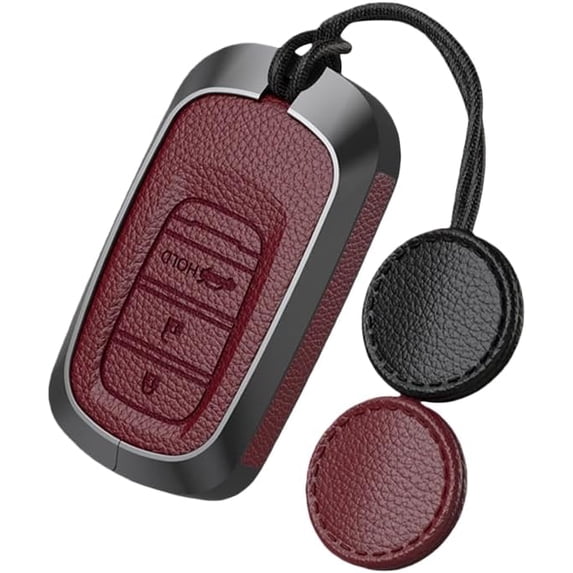 Key Fob Cover Compatible with Fit for Honda Accord Civic HR-V CR-V Keychain Case Holder Protector,3-BTN-Remote-Start-Red