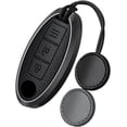 thumbnail image 1 of Key Fob Cover Compatible with Fit for Nissan Murano Kicks Keychain Case Holder Protector,A-Black-3-BTN, 1 of 6