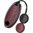 thumbnail image 1 of Key Fob Cover Compatible with Fit for Nissan Murano Kicks Keychain Case Holder Protector,B-Red-3-BTN-Trunk, 1 of 6