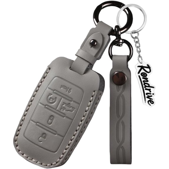 Key Fob Cover Compatible with Fit for RAM 1500 2500 3500 4500 5500 Keychain Case Holder Protector,5-BTN-Grey