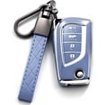thumbnail image 1 of Key Fob Cover Compatible with Fit for Toyota RAV4 Corolla Camry Keychain Case Holder Protector,Blue-b, 1 of 5