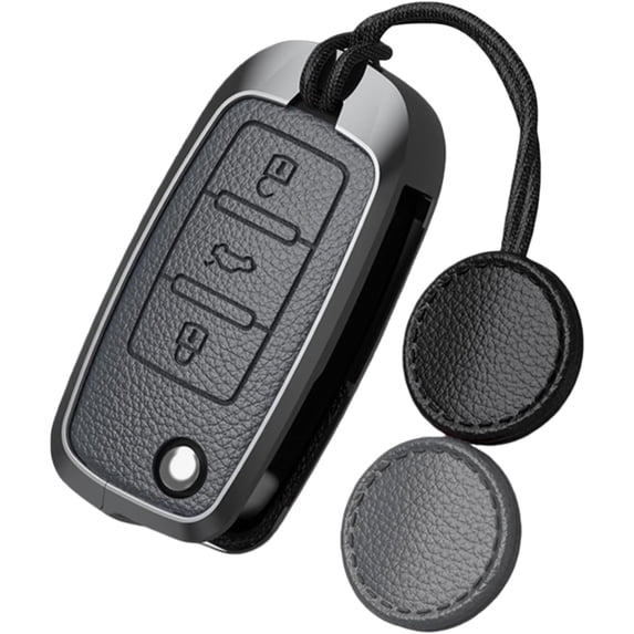 Key Fob Cover Compatible with Fit for Volkswagen Flip Key Keychain Case Holder Protector,Grey