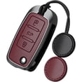 thumbnail image 1 of Key Fob Cover Compatible with Fit for Volkswagen Flip Key Keychain Case Holder Protector,Red, 1 of 6