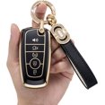 thumbnail image 1 of Key Fob Cover Compatible with Ford Fusion Mustang F-150 Explorer 2013-2017 5 Button TPU Keychain Case Holder Protector,Model-a(black), 1 of 4