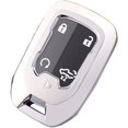 thumbnail image 1 of Key Fob Cover Compatible with GMC Sierra Acadia Terrain Yukon Chevy Silverado Suburban Tahoe 2018-2024 4 Button Keychain Case Holder Protector,Silver, 1 of 6