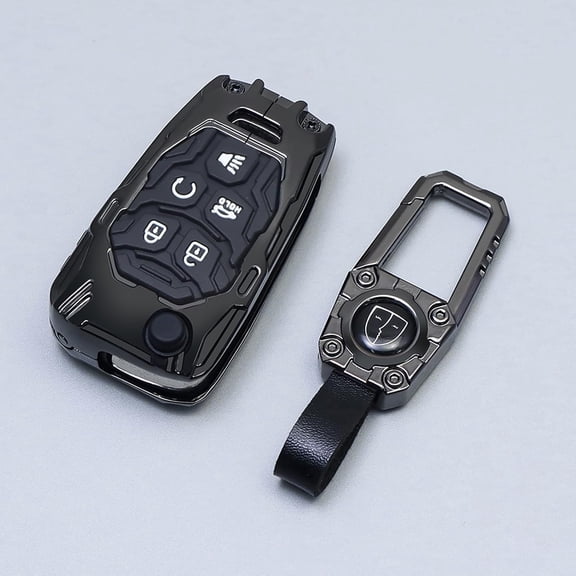 Key Fob Cover Compatible with GMC Yukon Denali Sierra Chevy Silverado Suburban Tahoe Buick 2021-2026 Keychain Case Holder Protector,1