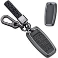 thumbnail image 1 of Key Fob Cover Compatible with Genesis G80 GV80 GV70 G90 8 Button Keychain Case Holder Protector,A Leather-keychain-black, 1 of 6