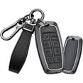 thumbnail image 1 of Key Fob Cover Compatible with Genesis G80 GV80 GV70 G90 8 Button Keychain Case Holder Protector,B Leather-keychain-black, 1 of 6