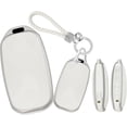 thumbnail image 1 of Key Fob Cover Compatible with Genesis GV60 GV80 G70 G90 2022-2025 5 Button Keychain Case Holder Protector,Long Keychain-white, 1 of 7