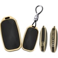thumbnail image 1 of Key Fob Cover Compatible with Genesis GV60 GV80 G70 G90 2022-2025 5 Button Keychain Case Holder Protector,Short Keychain-black, 1 of 7