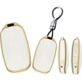 thumbnail image 1 of Key Fob Cover Compatible with Genesis GV60 GV80 G70 G90 2022-2025 5 Button Keychain Case Holder Protector,Short Keychain-white, 1 of 7