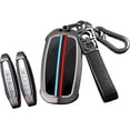 thumbnail image 1 of Key Fob Cover Compatible with Genesis GV60 GV80 G70 G90 2023-2025 5/6/7/8 Button Keychain Case Holder Protector,Leather Keychain-black, 1 of 8